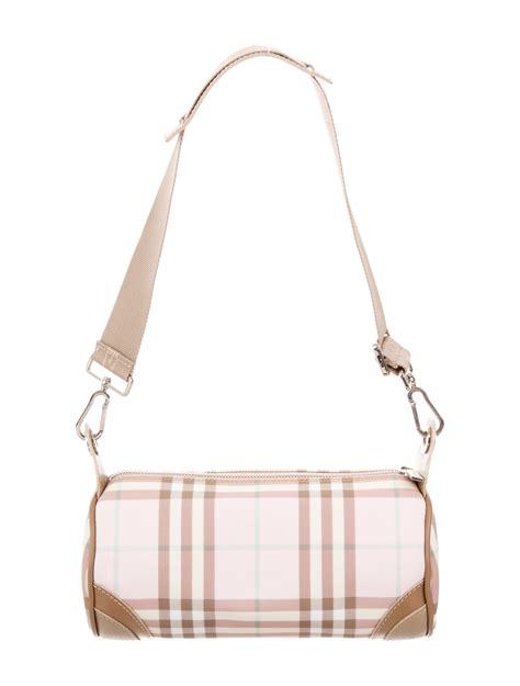 burberry london small pink plaid purse|Burberry leather handbags.